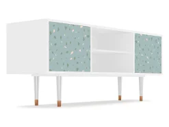 Móvel De Tv* Mueble de TV - 170х69х48 cm - T2 - Blue Drops, Branco Bege