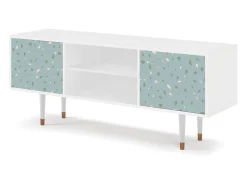 Móvel De Tv* Mueble de TV - 170х69х48 cm - T2 - Blue Drops, Branco Bege