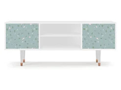 Móvel De Tv* Mueble de TV - 170х69х48 cm - T2 - Blue Drops, Branco Bege
