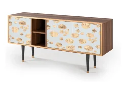 Móvel De Tv* Mueble de TV - 150х69х41 cm - T5 - Blue Giraffe, Nogueira Castanho