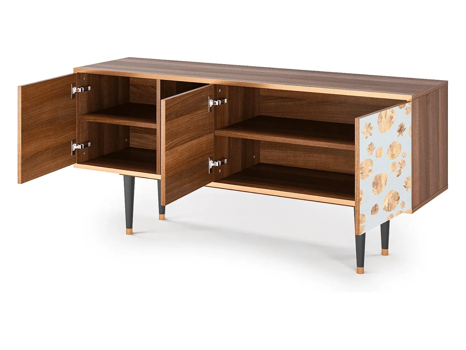 Móvel De Tv* Mueble de TV - 150х69х41 cm - T5 - Blue Giraffe, Nogueira Castanho