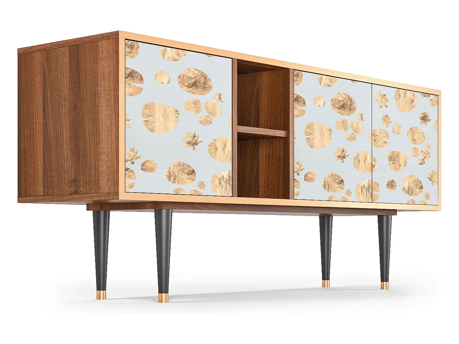 Móvel De Tv* Mueble de TV - 150х69х41 cm - T5 - Blue Giraffe, Nogueira Castanho