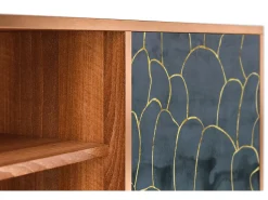 Móvel De Tv* Mueble de TV - 170х69х48 cm - T2 - Blue Lagoon, Nogueira Castanho