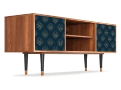 Móvel De Tv| Mueble de TV - 170х69х48 cm - T2 - Blue Lotus, Nogueira Castanho