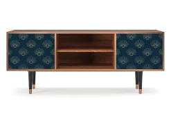 Móvel De Tv| Mueble de TV - 170х69х48 cm - T2 - Blue Lotus, Nogueira Castanho