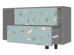 Móvel De Tv* Mueble de TV - 170х69х48 cm - T1 - Blue Drops, Cinza Cinzento