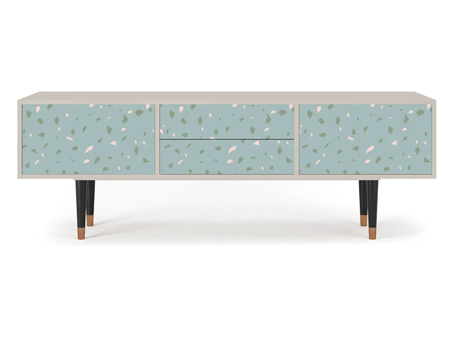 Móvel De Tv| Mueble de TV - 170х59х48 cm - T4 - Blue Drops, Areia Bege