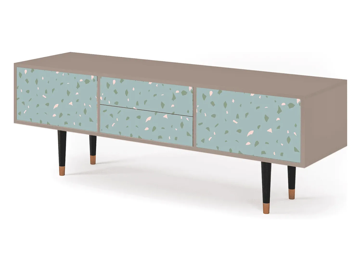 Discount Mueble de TV - 170х59х48 cm - T4 - Blue Drops, Latte Bege