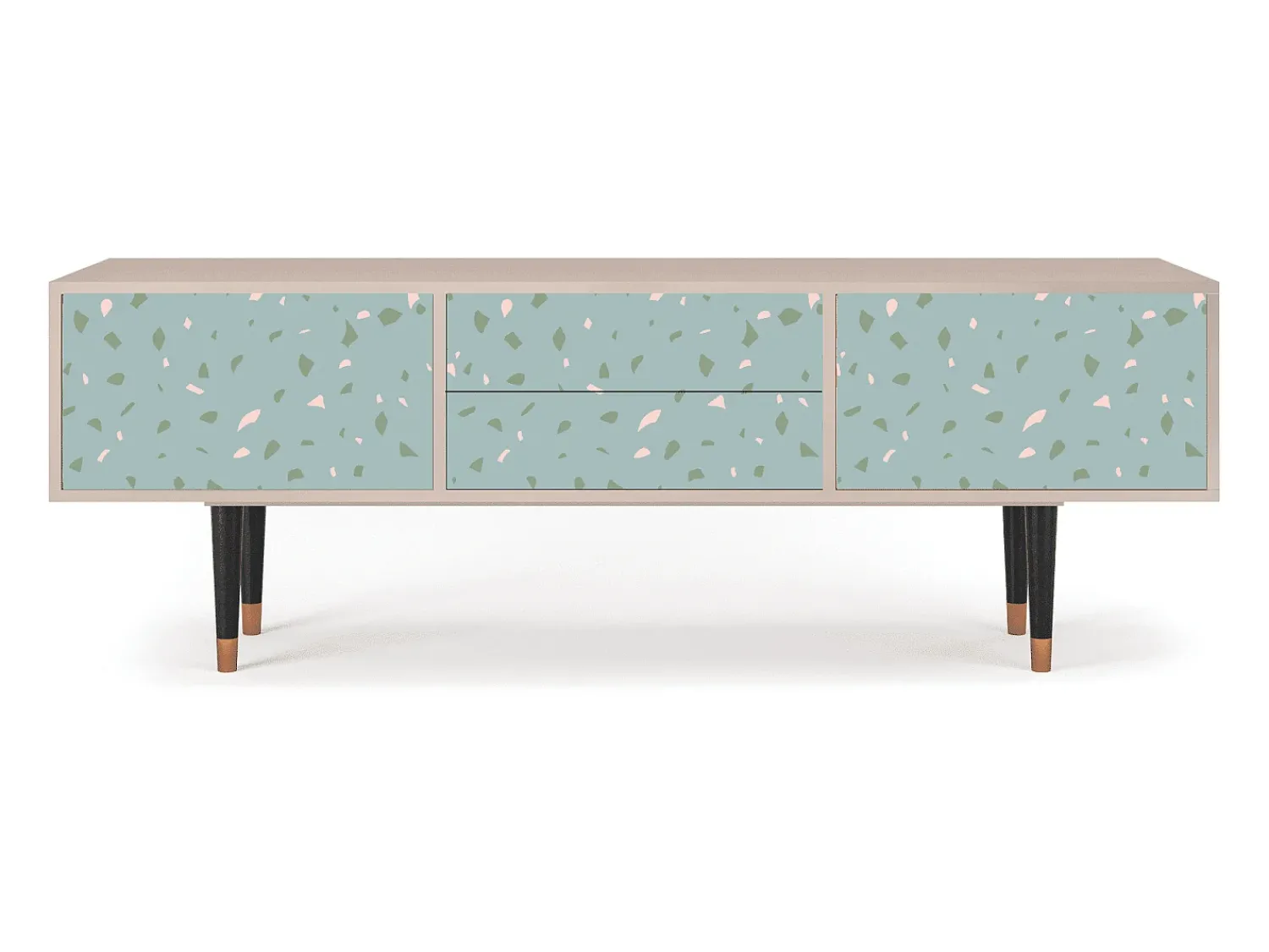 Discount Mueble de TV - 170х59х48 cm - T4 - Blue Drops, Latte Bege
