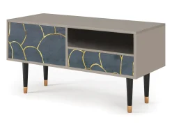 Móvel De Tv| Mueble de TV - 115х59х48 cm - T3 - Blue Lagoon, Areia Bege