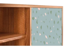Móvel De Tv| Mueble de TV - 170х69х48 cm - T2 - Blue Drops, Nogueira Castanho
