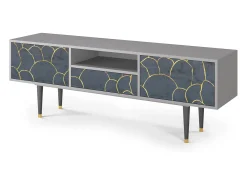 Móvel De Tv| Mueble de TV - 170х59х41 cm - T6 - Blue Lagoon, Cinza Cinzento