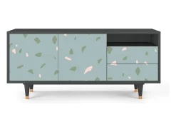 Discount Mueble de TV - 125х56х41 cm - T7 - Blue Drops, Antracite Cinza antracite