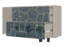 Móvel De Tv* Mueble de TV - 170х69х48 cm - T1 - Blue Lagoon, Areia Bege