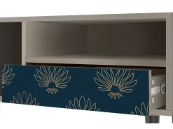 Mueble de TV - 115х59х48 cm - T3 - Blue Lotus, Areia^ Móvel De Tv