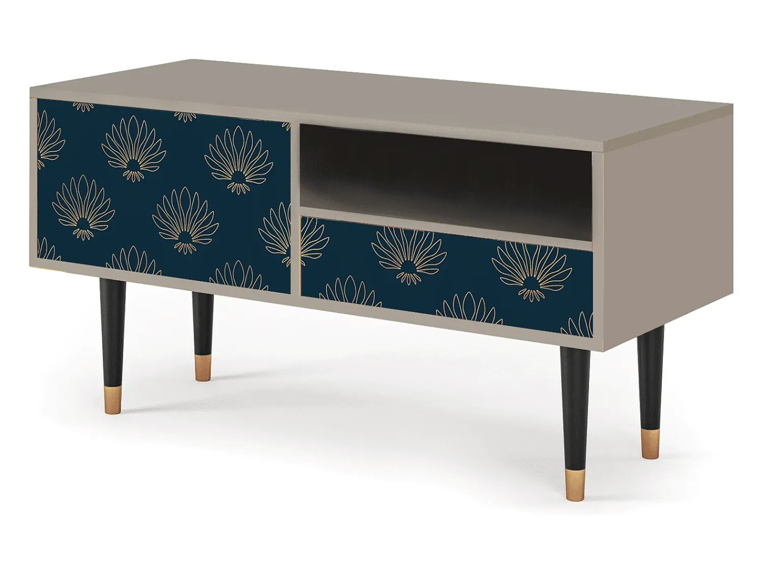 Mueble de TV - 115х59х48 cm - T3 - Blue Lotus, Areia^ Móvel De Tv