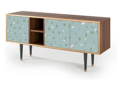 Discount Mueble de TV - 150х69х41 cm - T5 - Blue Drops, Nogueira Castanho