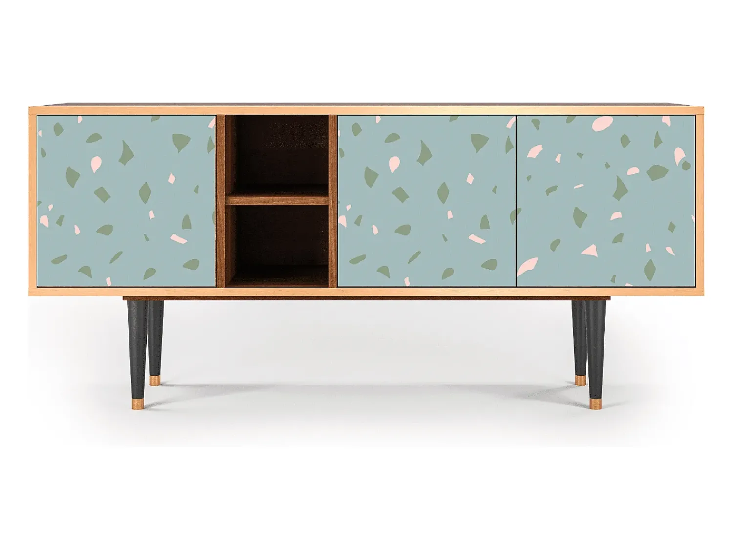 Discount Mueble de TV - 150х69х41 cm - T5 - Blue Drops, Nogueira Castanho