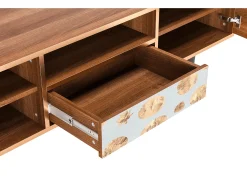 Móvel De Tv| Mueble de TV - 170х59х41 cm - T6 - Blue Giraffe, Nogueira Castanho