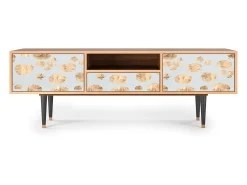 Móvel De Tv| Mueble de TV - 170х59х41 cm - T6 - Blue Giraffe, Nogueira Castanho