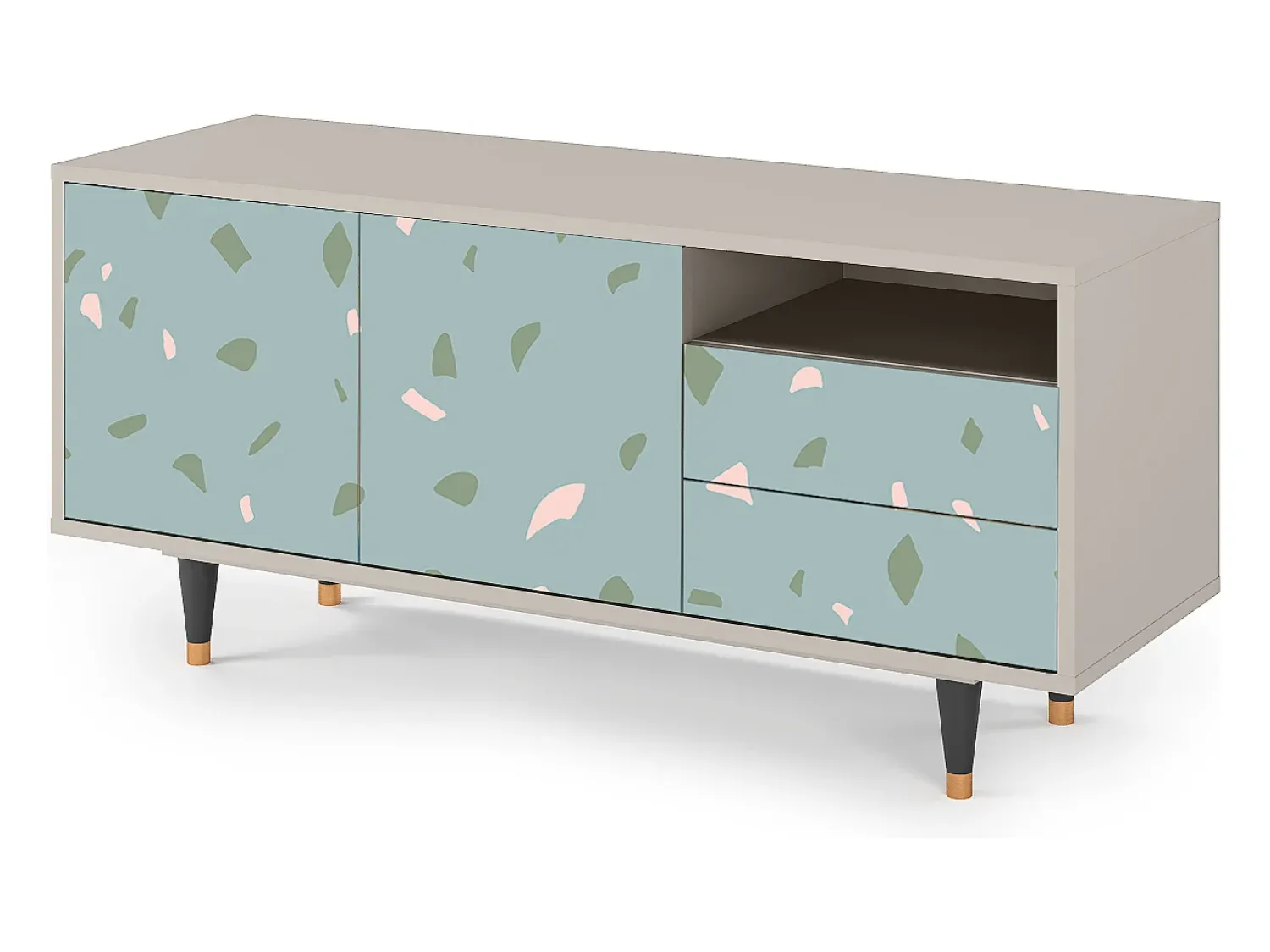Mueble de TV - 125х56х41 cm - T7 - Blue Drops, Areia^ Móvel De Tv
