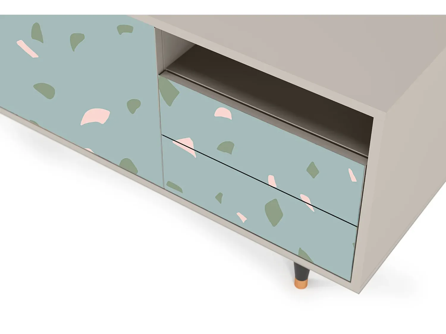 Mueble de TV - 125х56х41 cm - T7 - Blue Drops, Areia^ Móvel De Tv