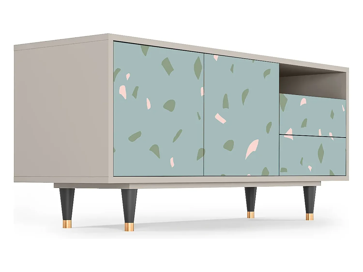 Mueble de TV - 125х56х41 cm - T7 - Blue Drops, Areia^ Móvel De Tv
