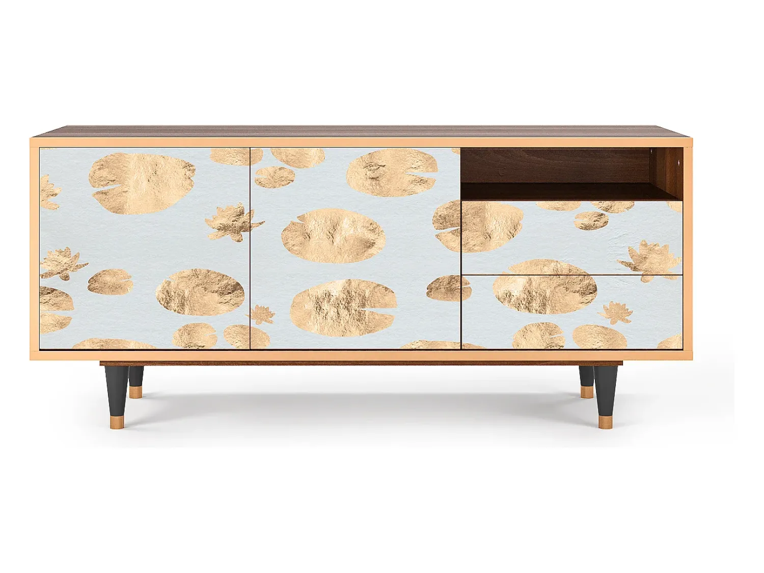 Hot Mueble de TV - 125х56х41 cm - T7 - Blue Giraffe, Nogueira Castanho