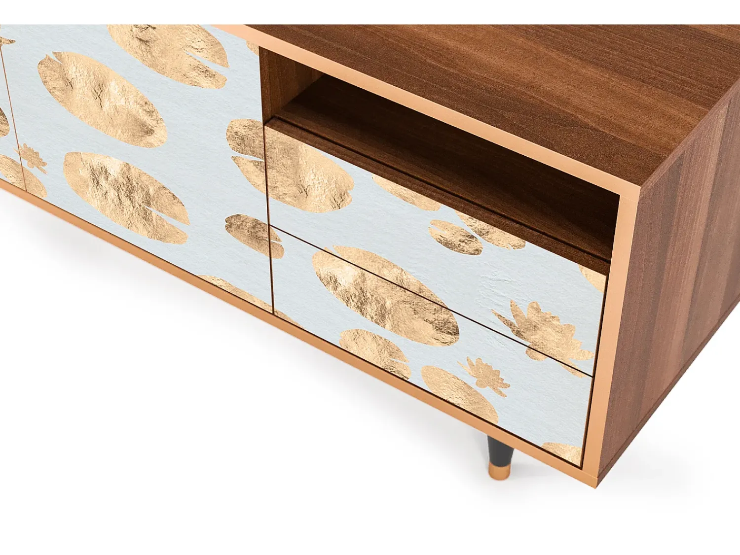 Hot Mueble de TV - 125х56х41 cm - T7 - Blue Giraffe, Nogueira Castanho