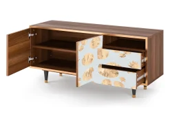 Hot Mueble de TV - 125х56х41 cm - T7 - Blue Giraffe, Nogueira Castanho