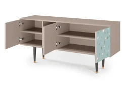 Móvel De Tv| Mueble de TV - 150х69х41 cm - T5 - Blue Drops, Latte Bege