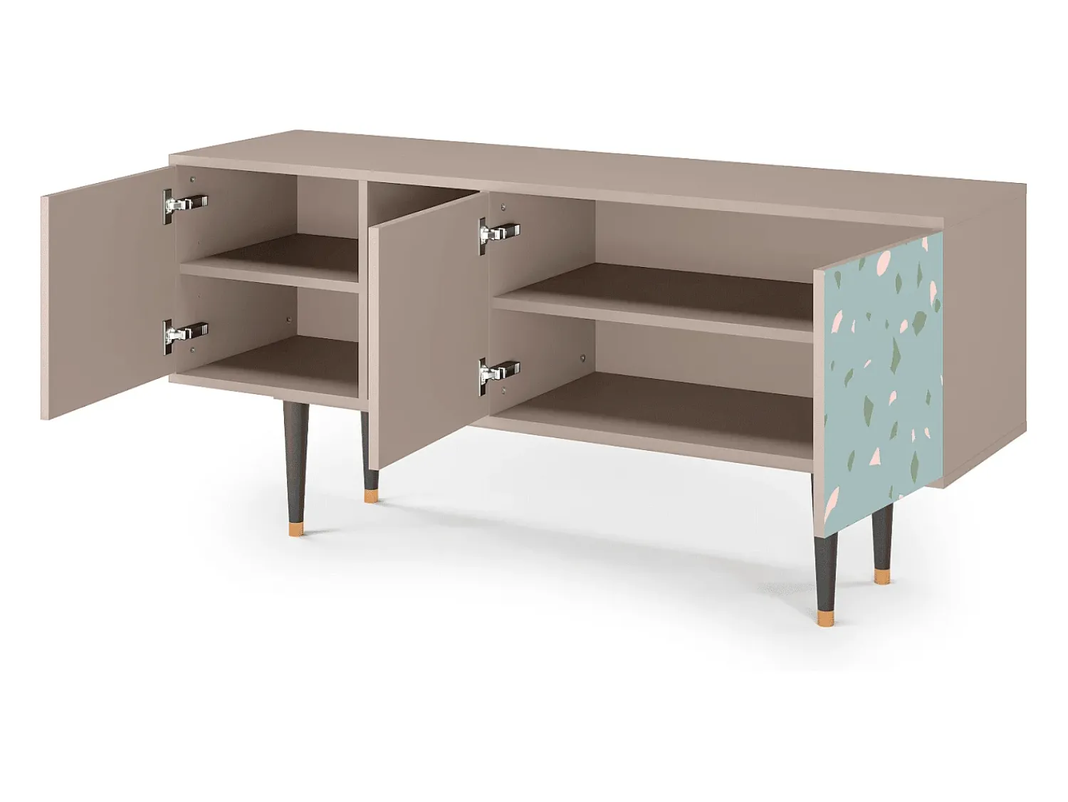 Móvel De Tv| Mueble de TV - 150х69х41 cm - T5 - Blue Drops, Latte Bege