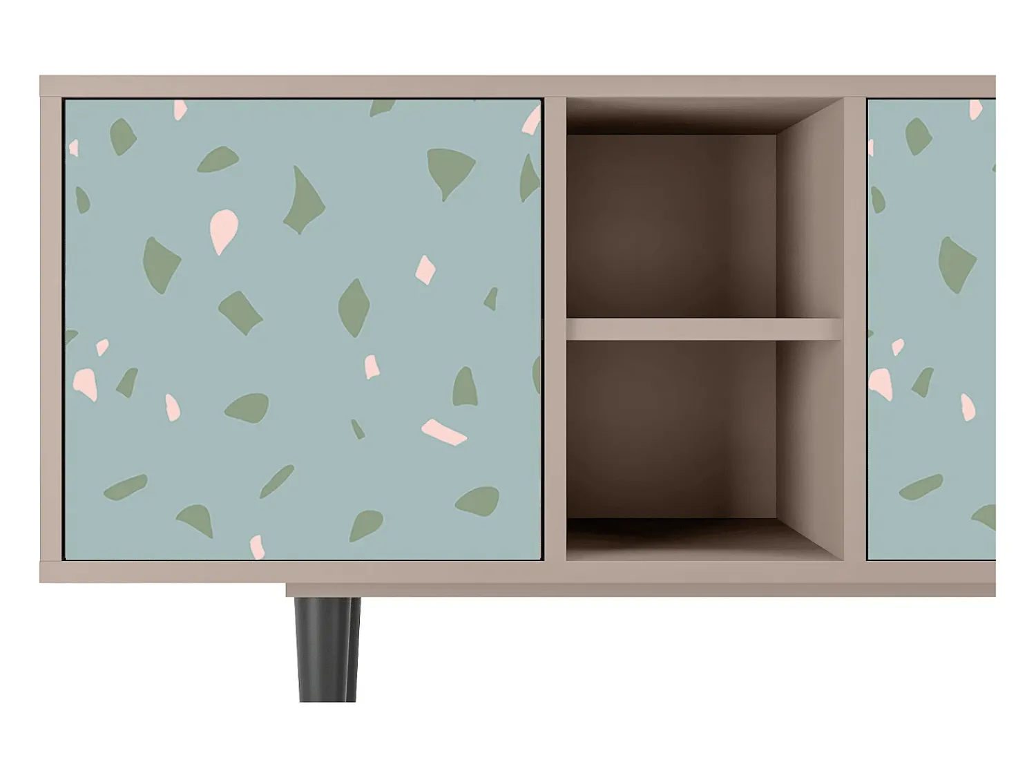 Móvel De Tv| Mueble de TV - 150х69х41 cm - T5 - Blue Drops, Latte Bege