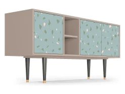 Móvel De Tv| Mueble de TV - 150х69х41 cm - T5 - Blue Drops, Latte Bege