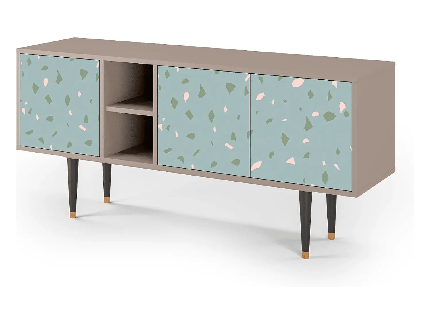 Móvel De Tv| Mueble de TV - 150х69х41 cm - T5 - Blue Drops, Latte Bege
