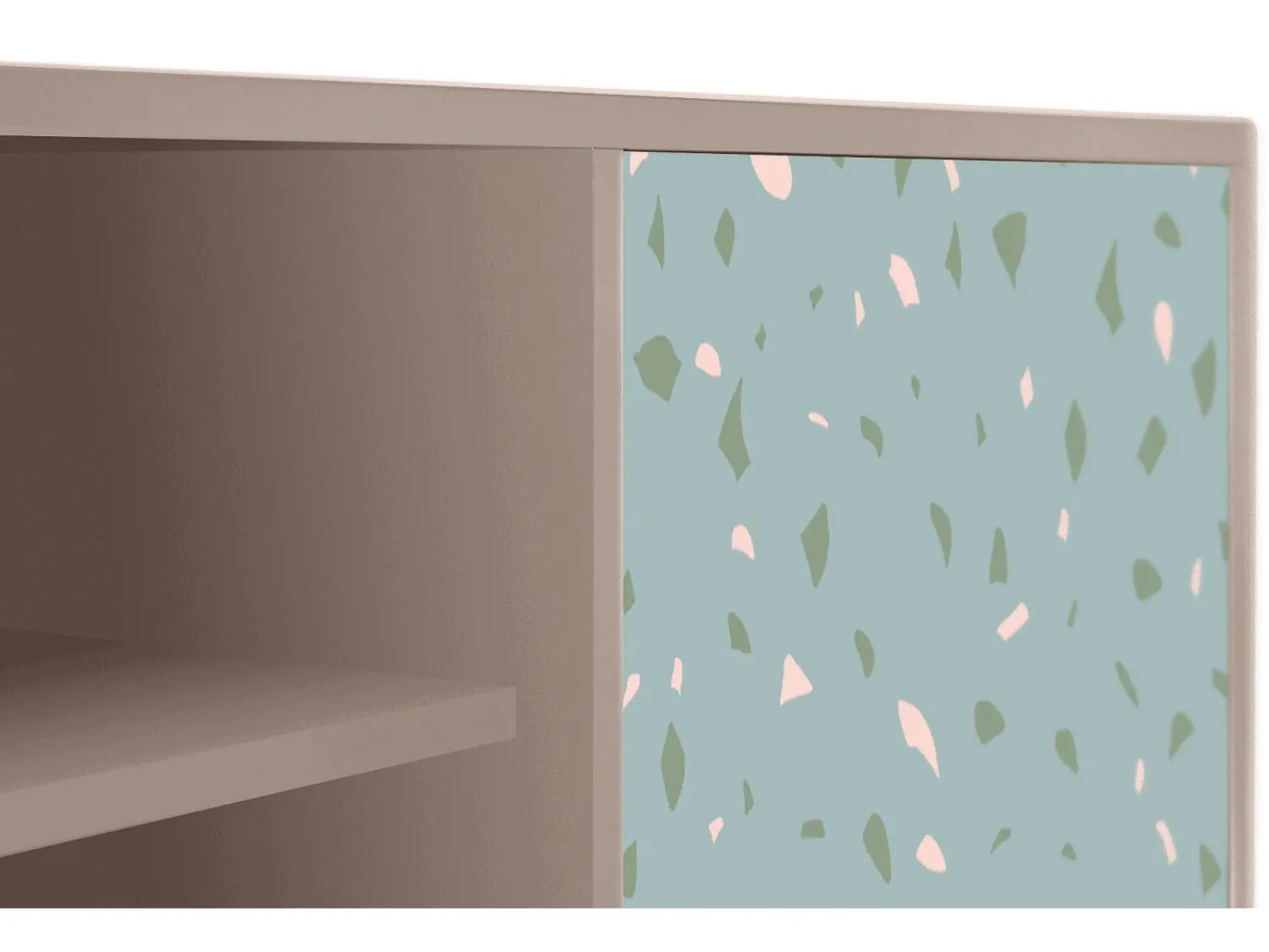 Outlet Mueble de TV - 170х69х48 cm - T2 - Blue Drops, Latte Bege