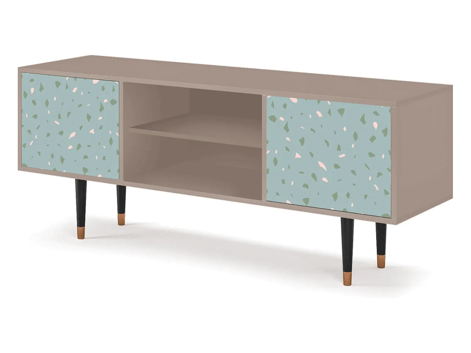 Outlet Mueble de TV - 170х69х48 cm - T2 - Blue Drops, Latte Bege