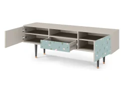 Móvel De Tv* Mueble de TV - 170х59х41 cm - T6 - Blue Drops, Areia Bege