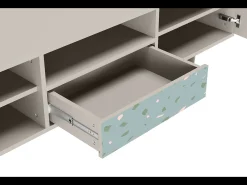 Móvel De Tv* Mueble de TV - 170х59х41 cm - T6 - Blue Drops, Areia Bege