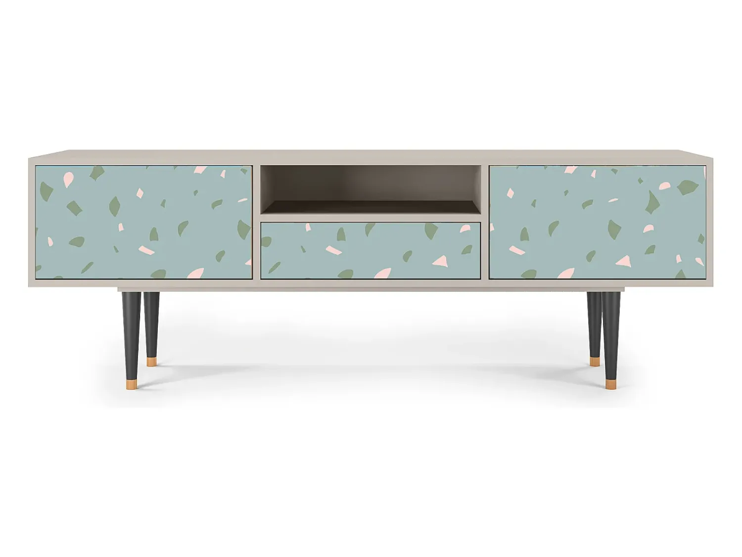 Móvel De Tv* Mueble de TV - 170х59х41 cm - T6 - Blue Drops, Areia Bege