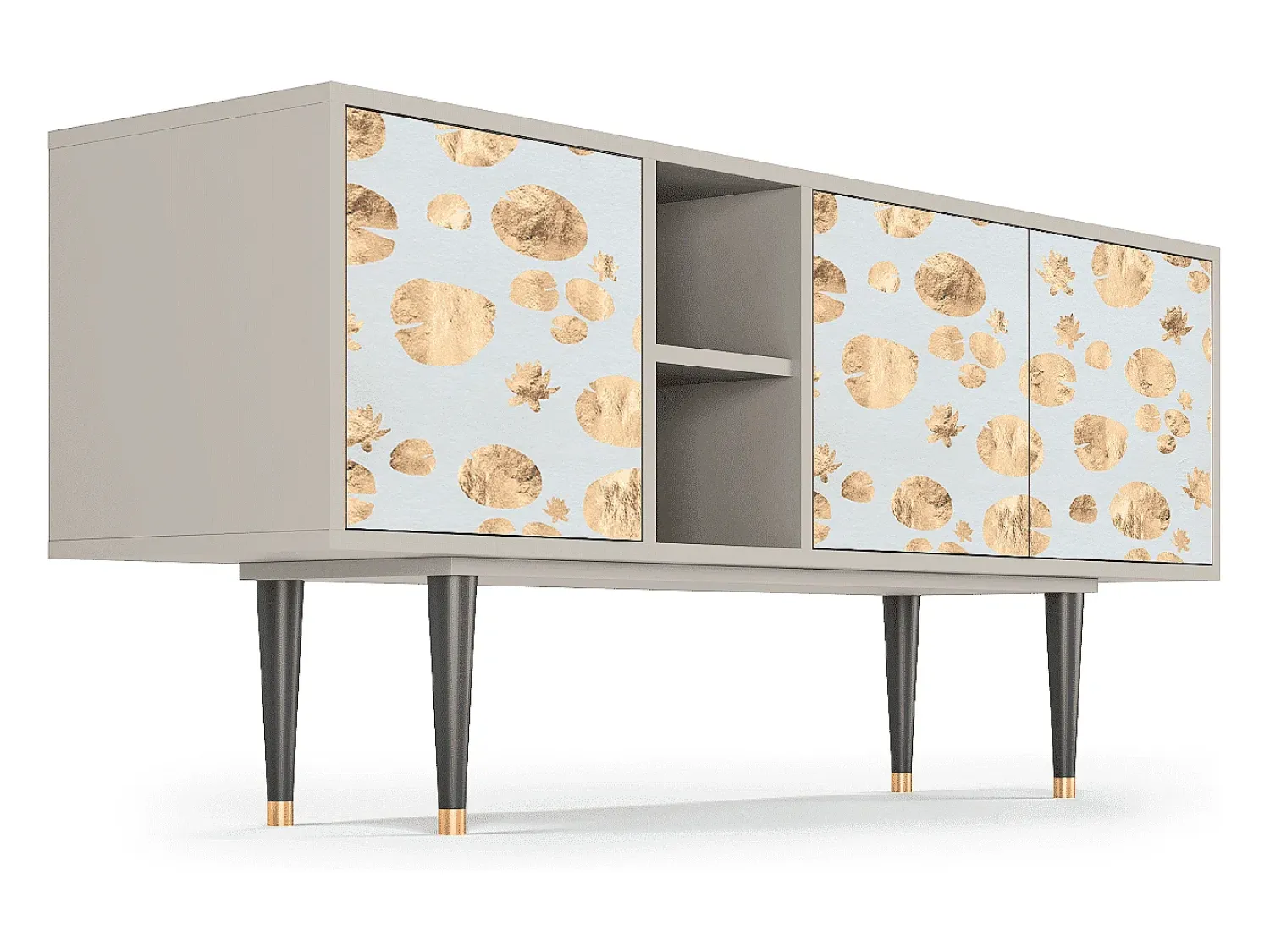 Móvel De Tv| Mueble de TV - 150х69х41 cm - T5 - Blue Giraffe, Areia Bege