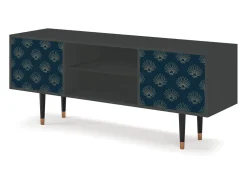 Móvel De Tv| Mueble de TV - 170х69х48 cm - T2 - Blue Lotus, Antracite Cinza antracite