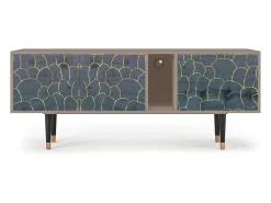 Móvel De Tv* Mueble de TV - 170х69х48 cm - T1 - Blue Lagoon, Latte Bege