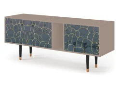 Móvel De Tv* Mueble de TV - 170х69х48 cm - T1 - Blue Lagoon, Latte Bege