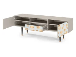 Móvel De Tv| Mueble de TV - 170х59х41 cm - T6 - Blue Giraffe, Areia Bege