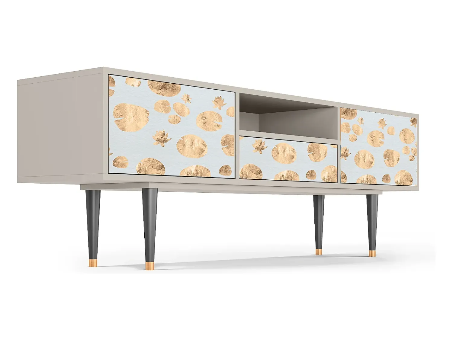 Móvel De Tv| Mueble de TV - 170х59х41 cm - T6 - Blue Giraffe, Areia Bege
