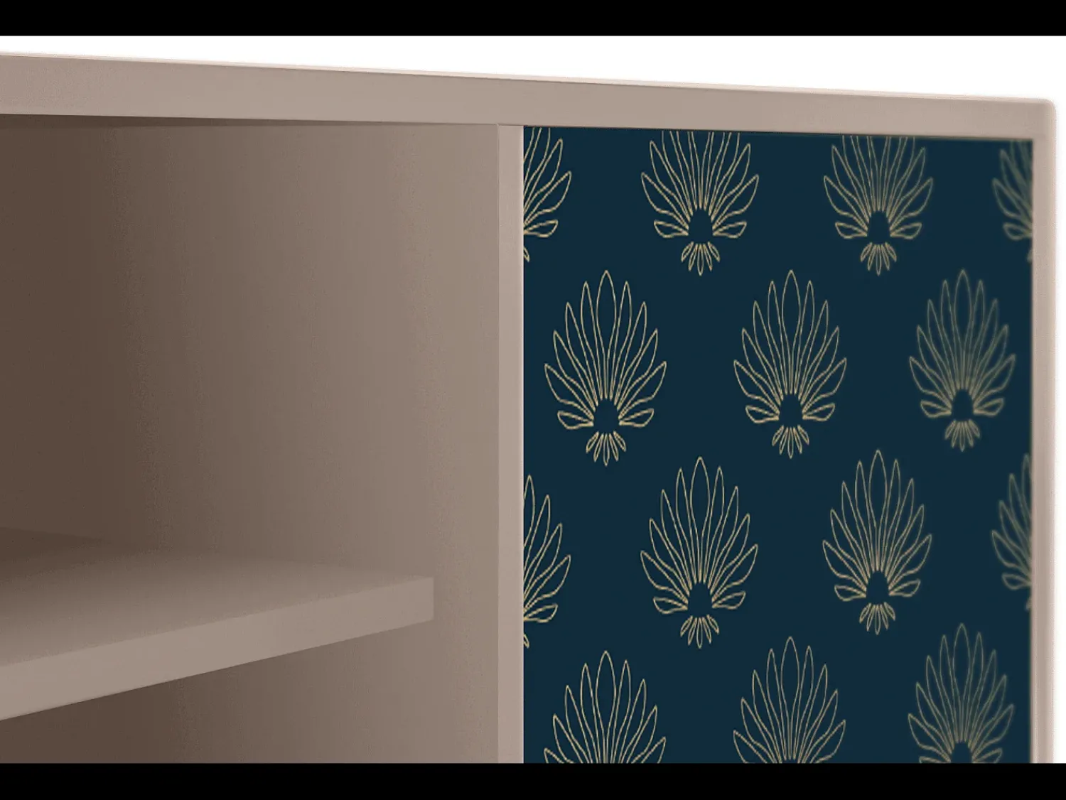 Móvel De Tv* Mueble de TV - 170х69х48 cm - T2 - Blue Lotus, Latte Bege