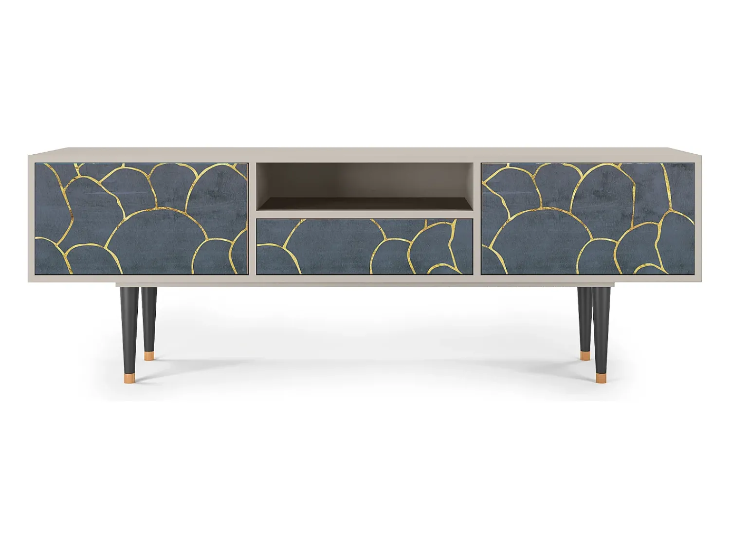 Móvel De Tv| Mueble de TV - 170х59х41 cm - T6 - Blue Lagoon, Areia Bege