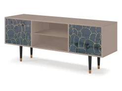 Móvel De Tv| Mueble de TV - 170х69х48 cm - T2 - Blue Lagoon, Latte Bege
