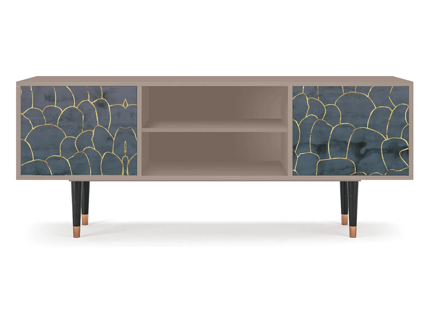 Móvel De Tv| Mueble de TV - 170х69х48 cm - T2 - Blue Lagoon, Latte Bege